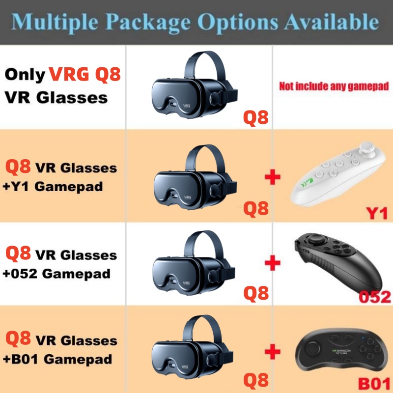 Original VRG Q8 VR Virtual Rea - Vr Headset Pc のレビューと価格