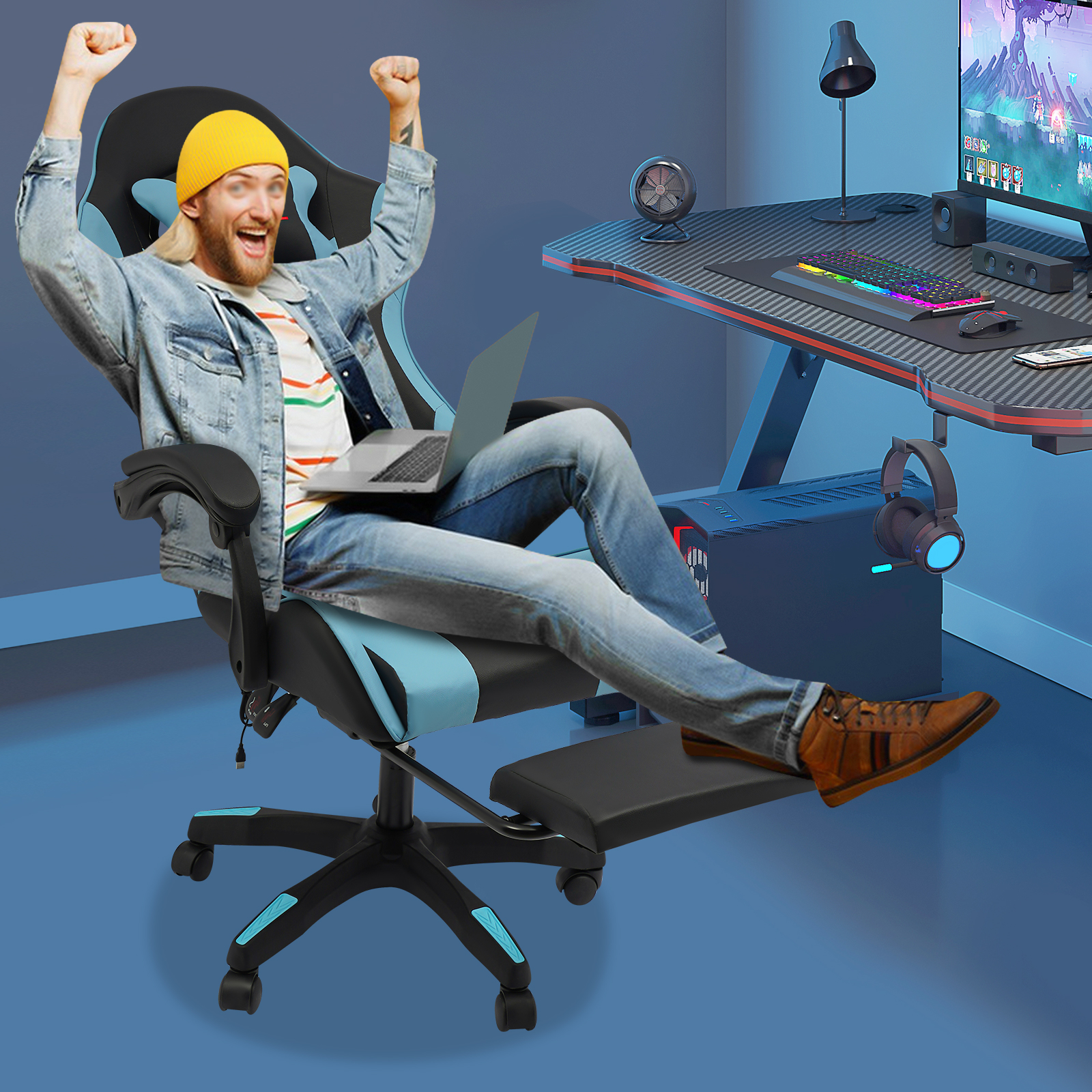 Ergonomic Racing Gaming Chair  - Gaming Speaker のレビューと価格