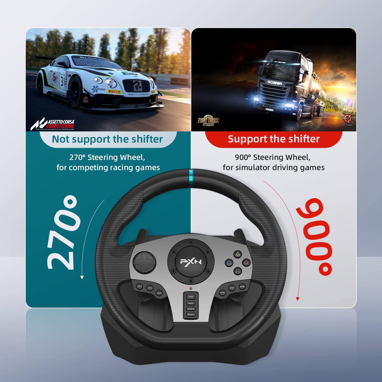 PXN V9 Volante PC Steering Whe - Pc Gaming Xgear のレビューと価格