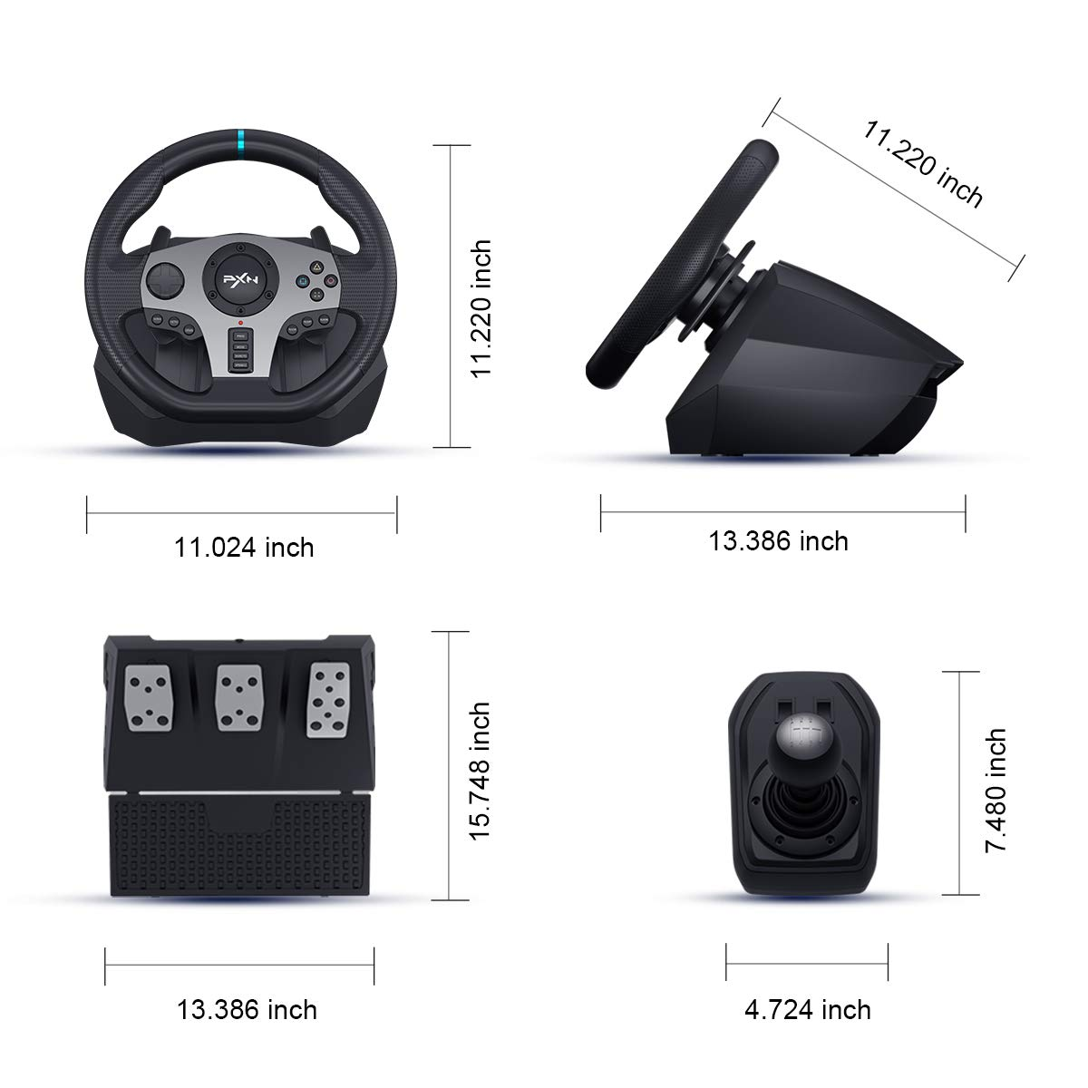 PXN V9 Volante PC Steering Whe - Pc Gaming Xgear のレビューと価格