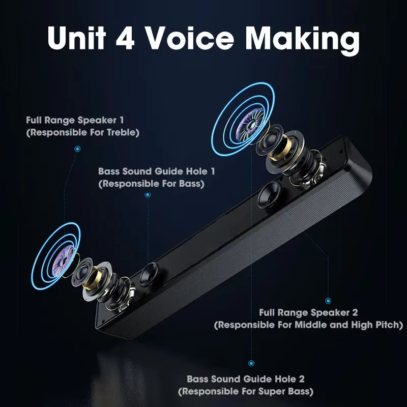 4D Surround Soundbar Bluetooth - Gaming Speaker のレビューと価格