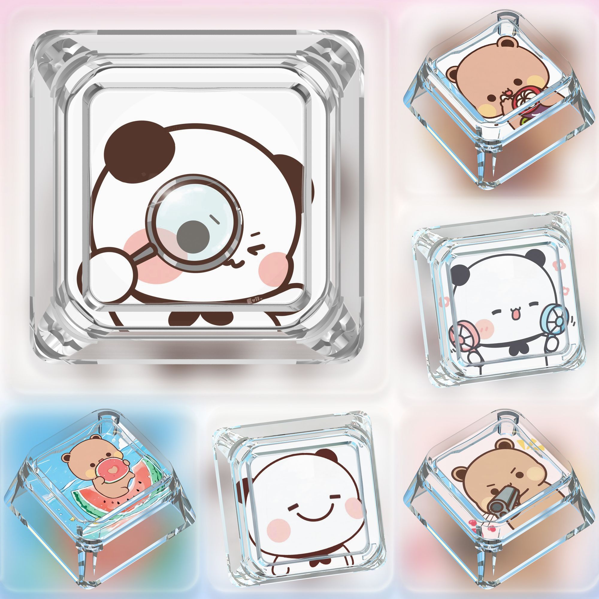 Cute Bubu Dudu Keycaps ABS Cus - Custom Keycaps のレビューと価格